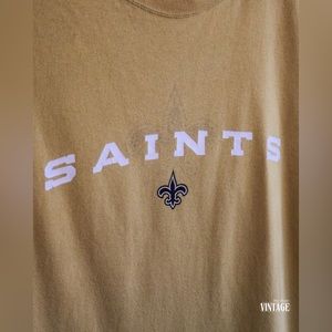Gold Saints NFL Reebok Shirt, Medium